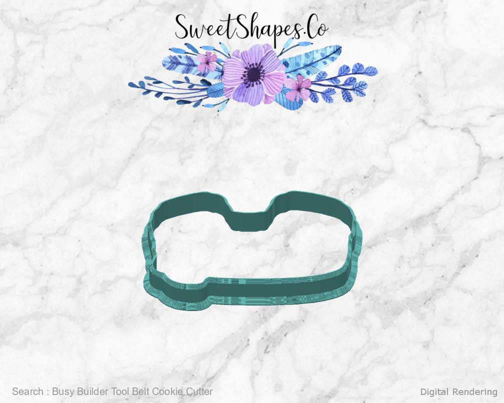 Busy Builder Tool Belt Cookie Cutter — back view