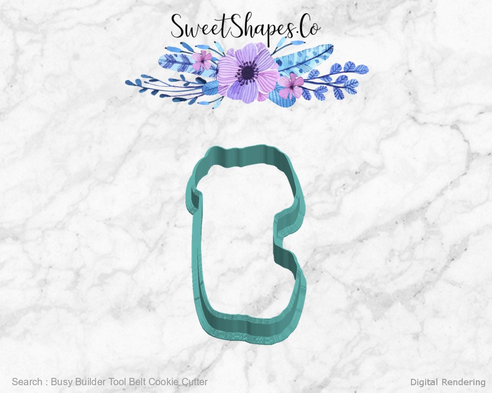 Busy Builder Tool Belt Cookie Cutter — left view