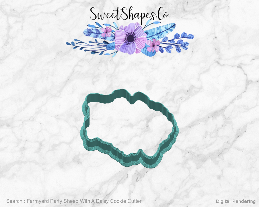 Farmyard Party Sheep With A Daisy Cookie Cutter — right view