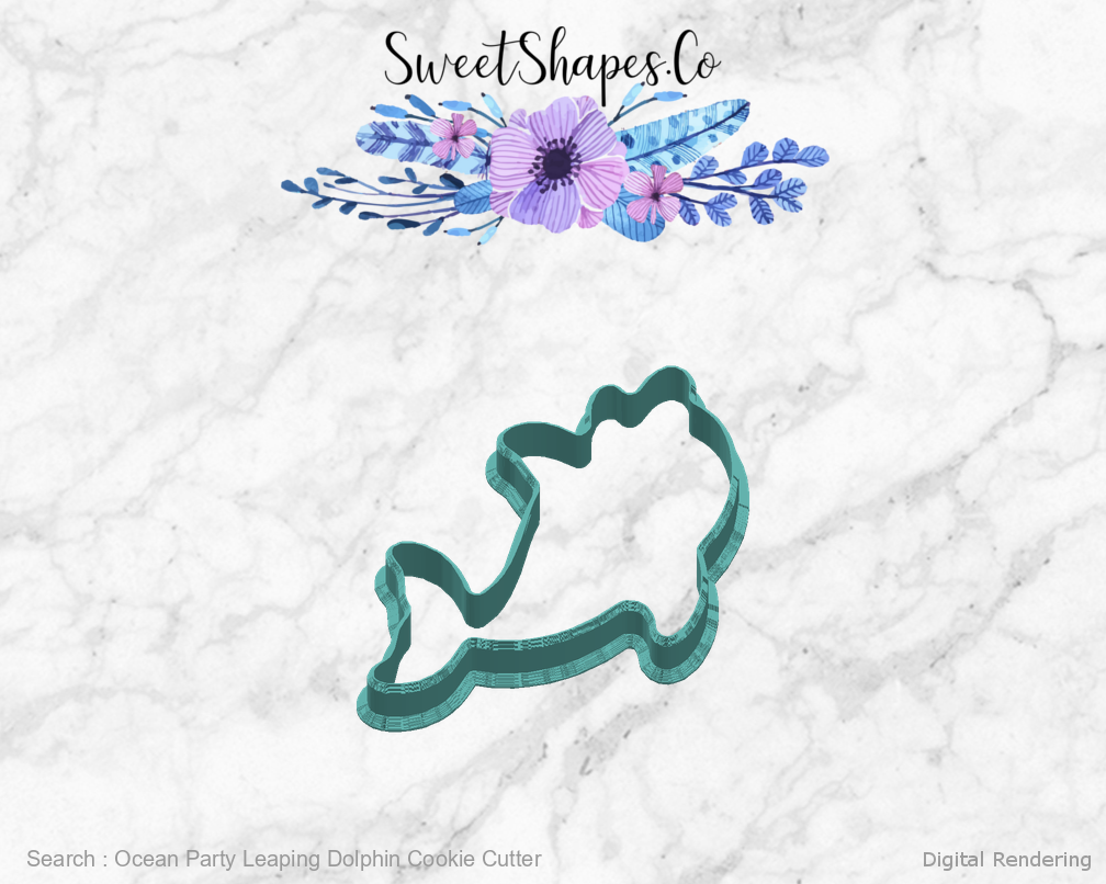 Ocean Party Leaping Dolphin Cookie Cutter — right view