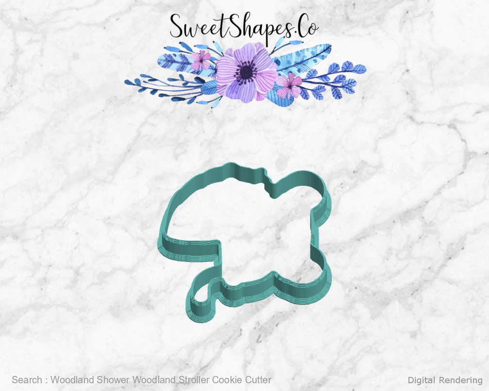 Woodland Shower Woodland Stroller Cookie Cutter — left view