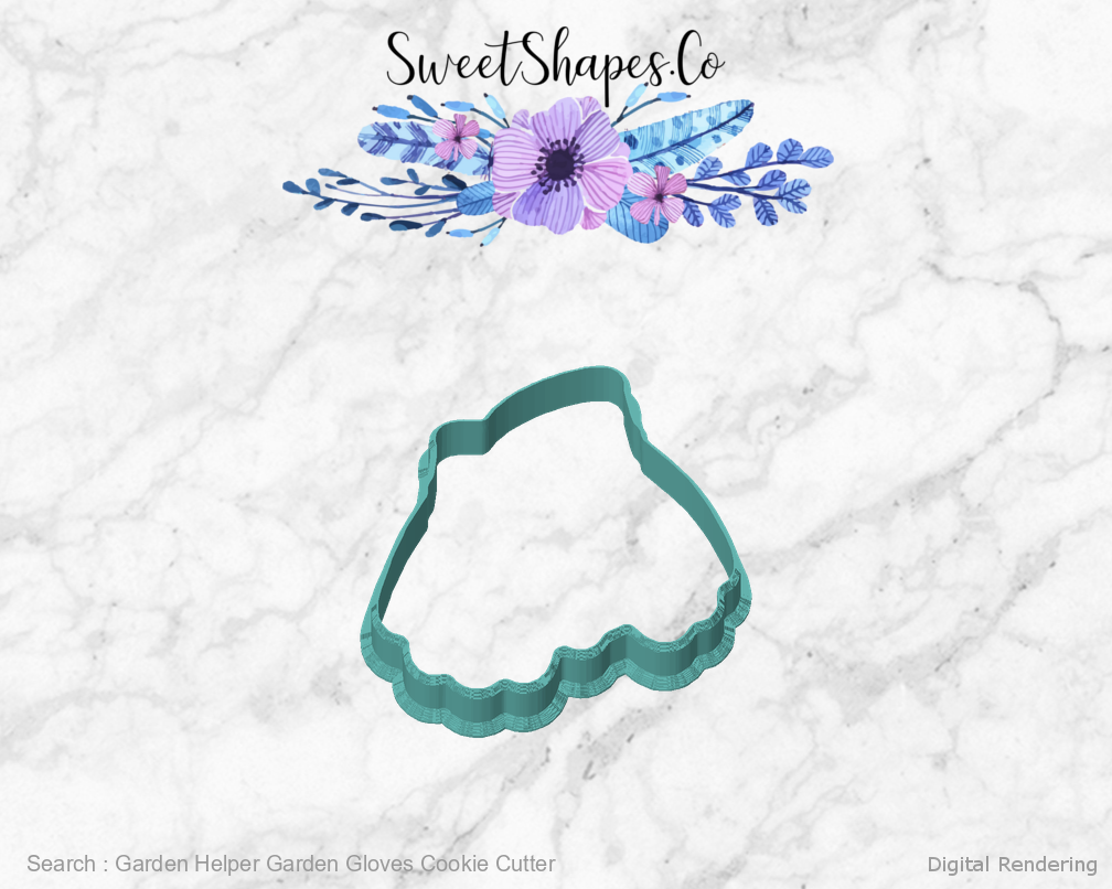 Garden Helper Garden Gloves Cookie Cutter — front view