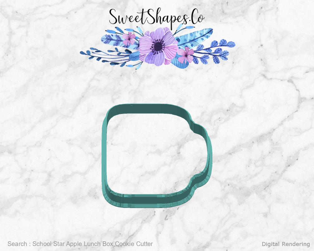School Star Apple Lunch Box Cookie Cutter — right view