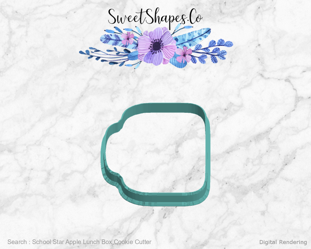 School Star Apple Lunch Box Cookie Cutter — left view