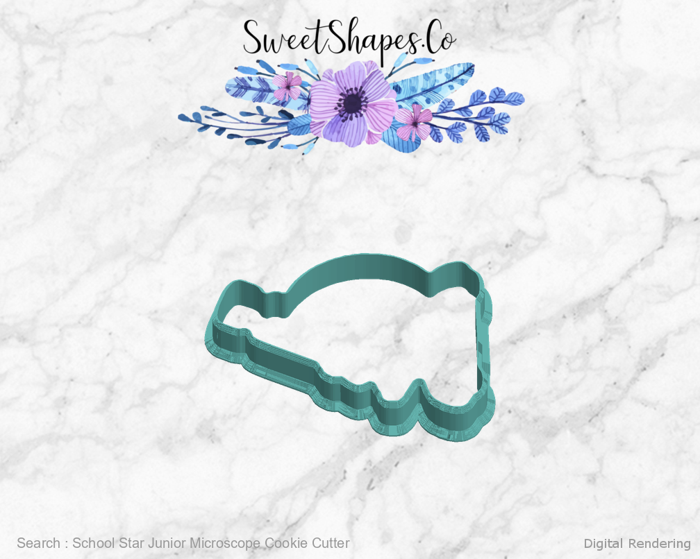 School Star Junior Microscope Cookie Cutter — left view