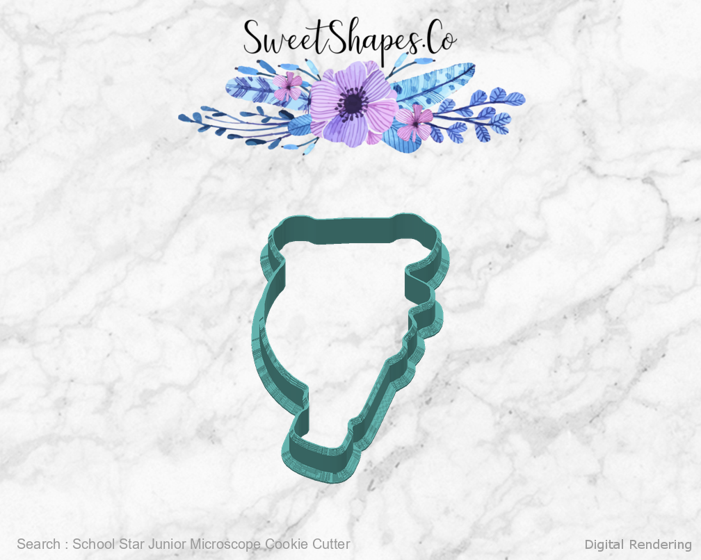 School Star Junior Microscope Cookie Cutter — back view