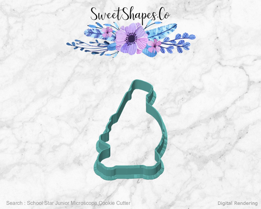 School Star Junior Microscope Cookie Cutter — front view