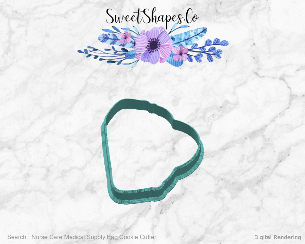 Nurse Care Medical Supply Bag Cookie Cutter — right view