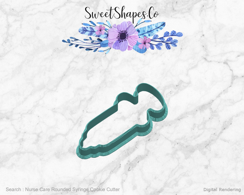 Nurse Care Rounded Syringe Cookie Cutter — right view