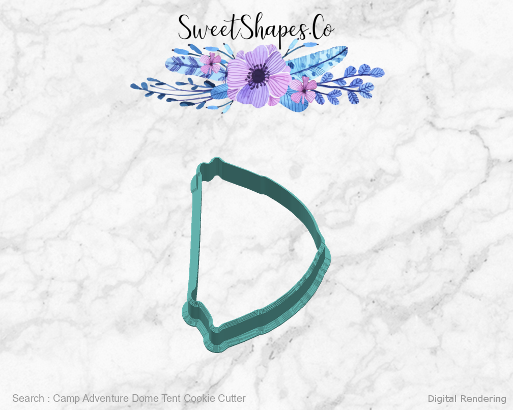 Camp Adventure Dome Tent Cookie Cutter — right view