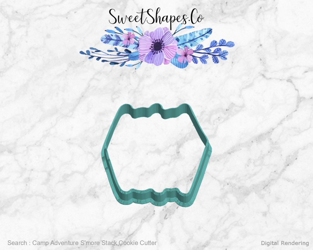 Camp Adventure S'more Stack Cookie Cutter — left view