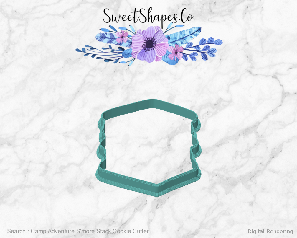 Camp Adventure S'more Stack Cookie Cutter — front view