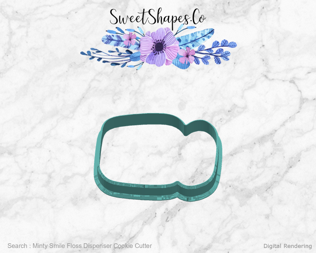 Minty Smile Floss Dispenser Cookie Cutter — right view