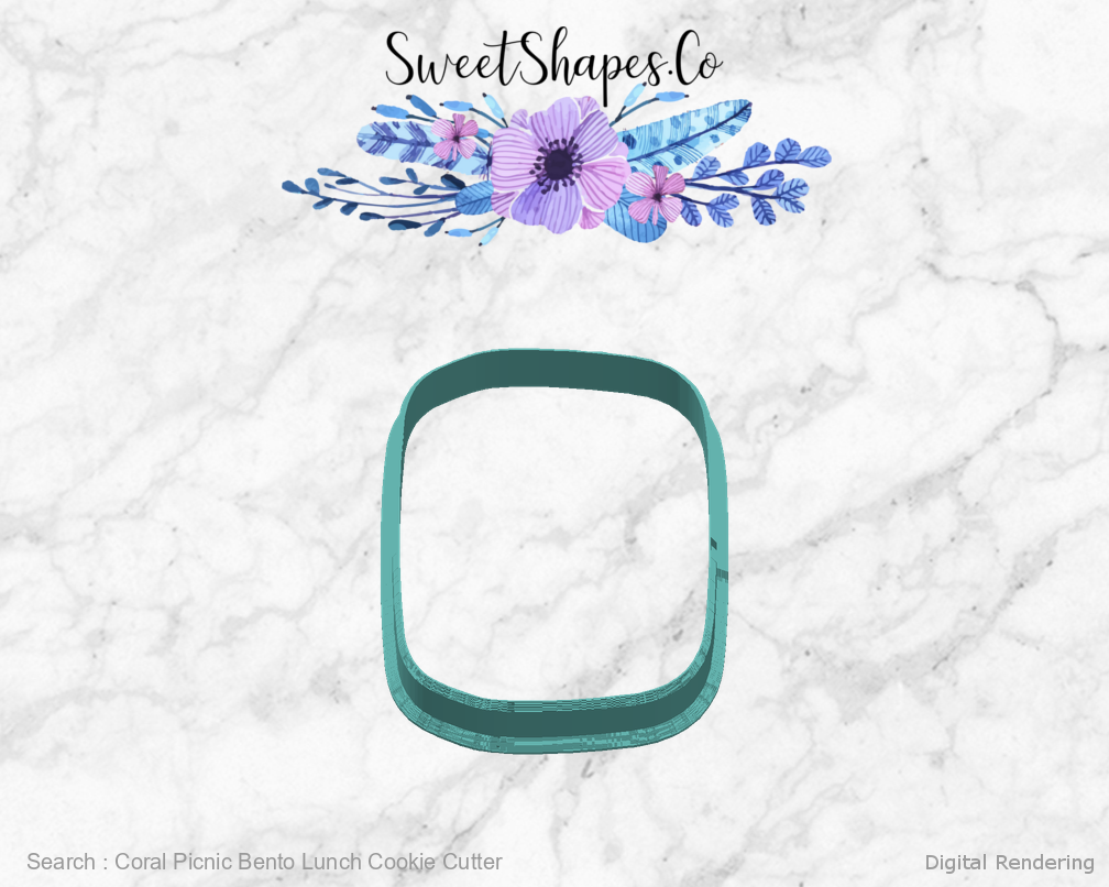 Coral Picnic Bento Lunch Cookie Cutter — right view