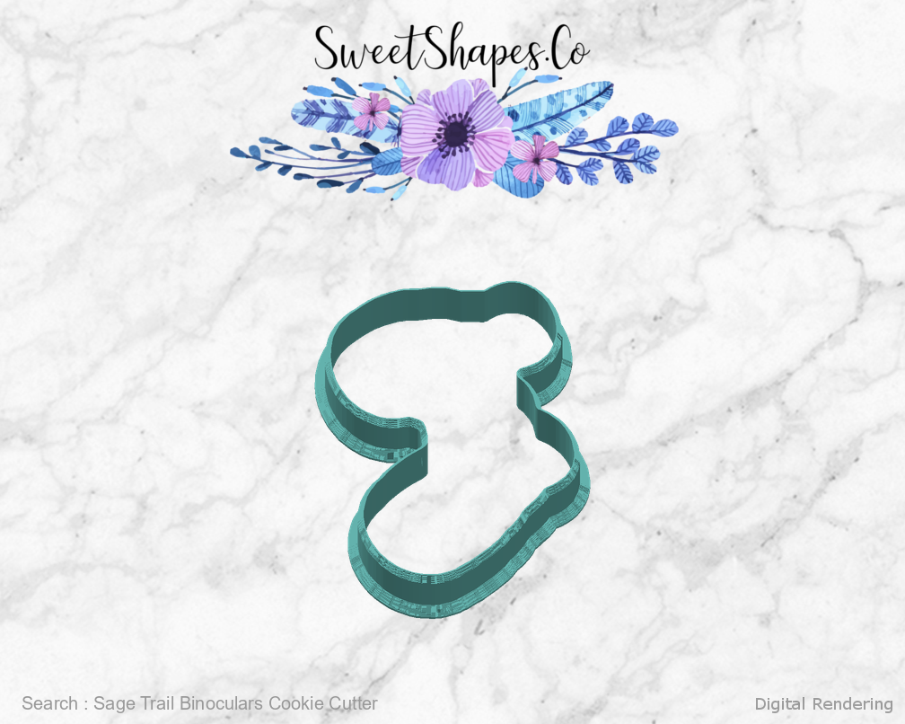 Sage Trail Binoculars Cookie Cutter — right view