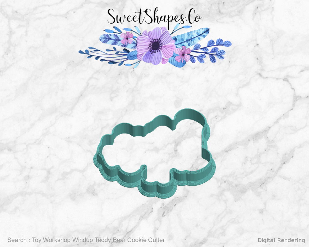 Toy Workshop Windup Teddy Bear Cookie Cutter — left view