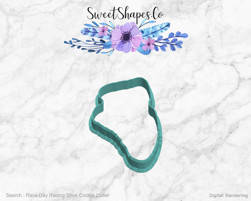 Race Day Racing Shoe Cookie Cutter — left view