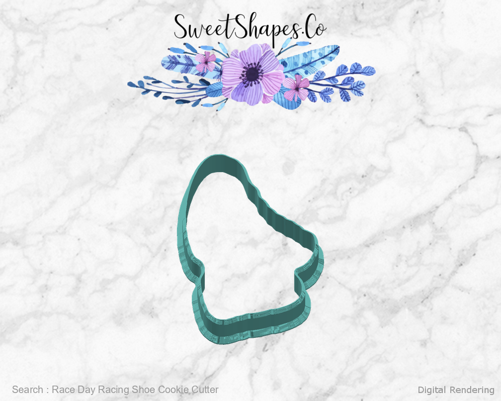 Race Day Racing Shoe Cookie Cutter — right view