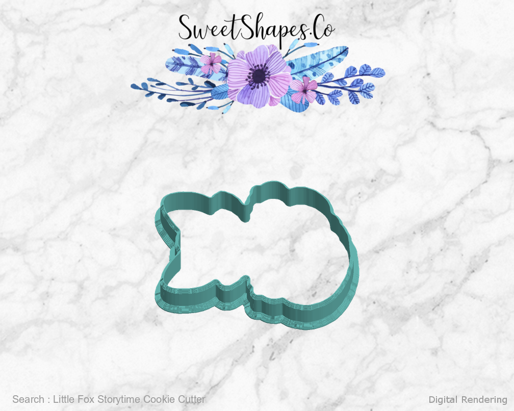 Little Fox Storytime Cookie Cutter — left view