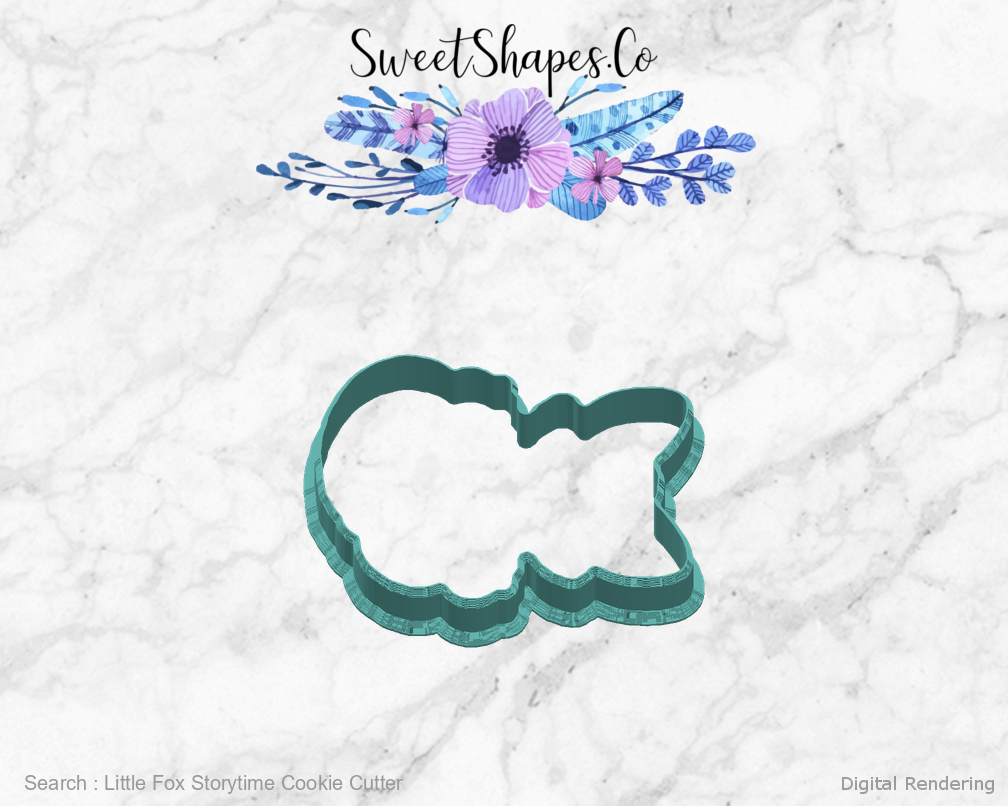 Little Fox Storytime Cookie Cutter — right view