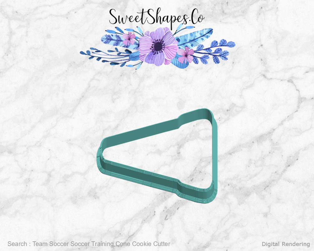 Team Soccer Soccer Training Cone Cookie Cutter — left view