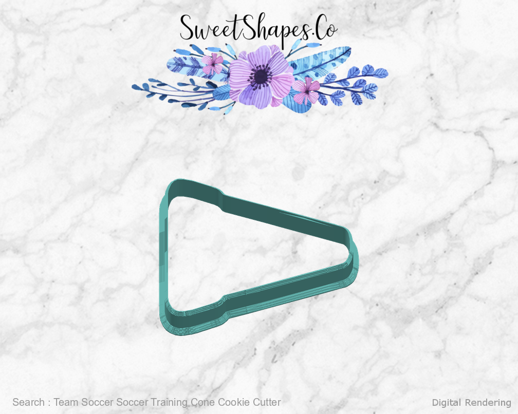Team Soccer Soccer Training Cone Cookie Cutter — right view