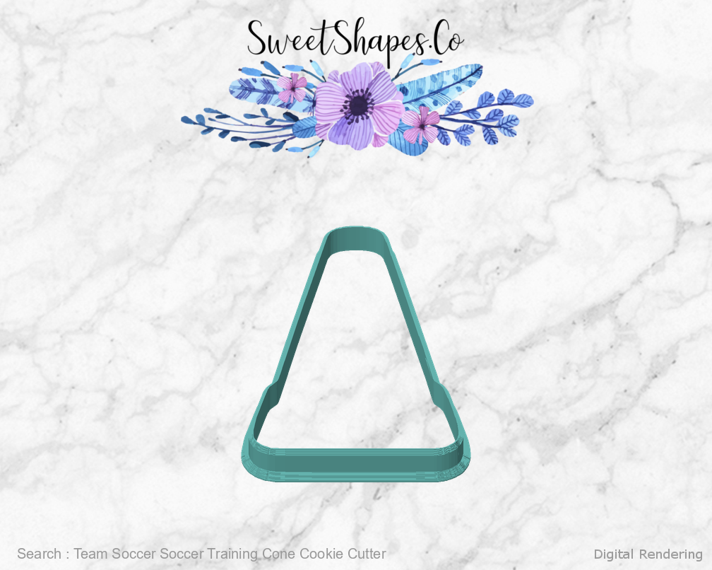 Team Soccer Soccer Training Cone Cookie Cutter — front view