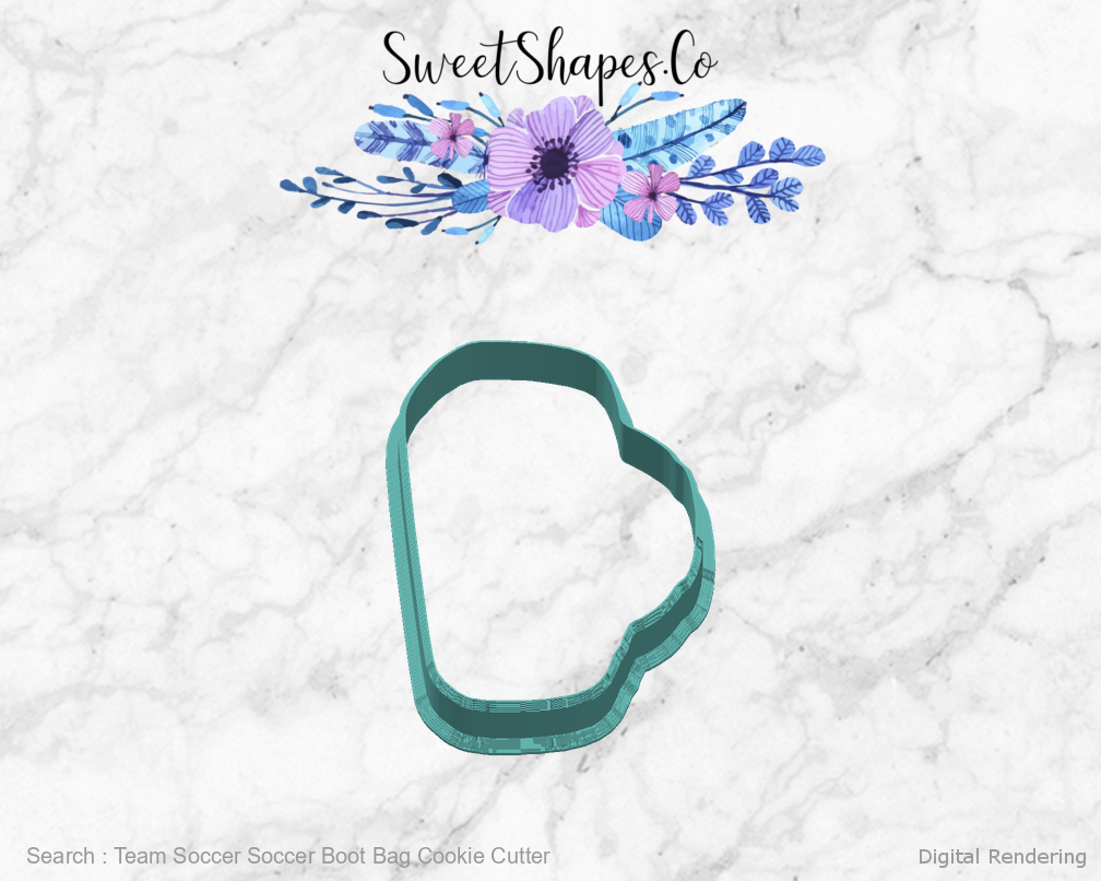Team Soccer Soccer Boot Bag Cookie Cutter — right view