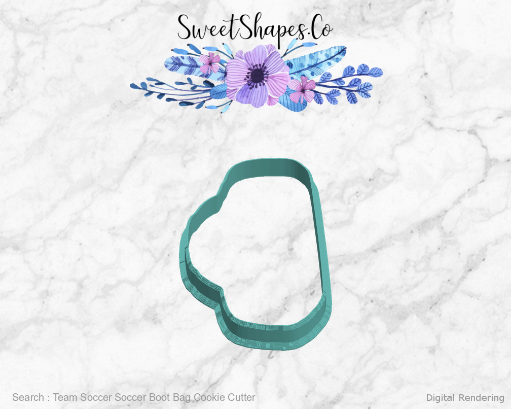 Team Soccer Soccer Boot Bag Cookie Cutter — left view