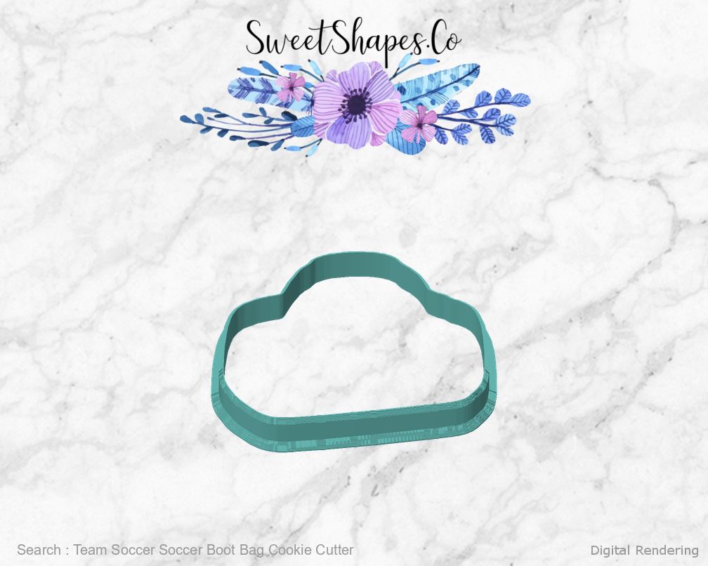 Team Soccer Soccer Boot Bag Cookie Cutter — front view