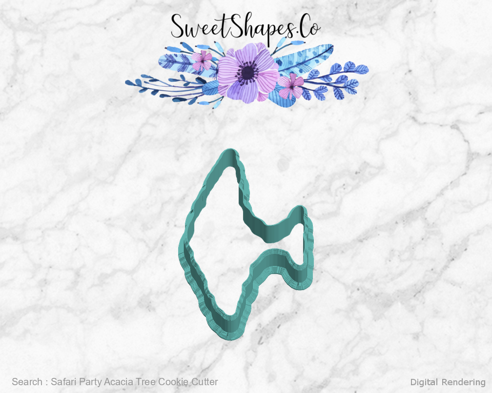 Safari Party Acacia Tree Cookie Cutter — left view