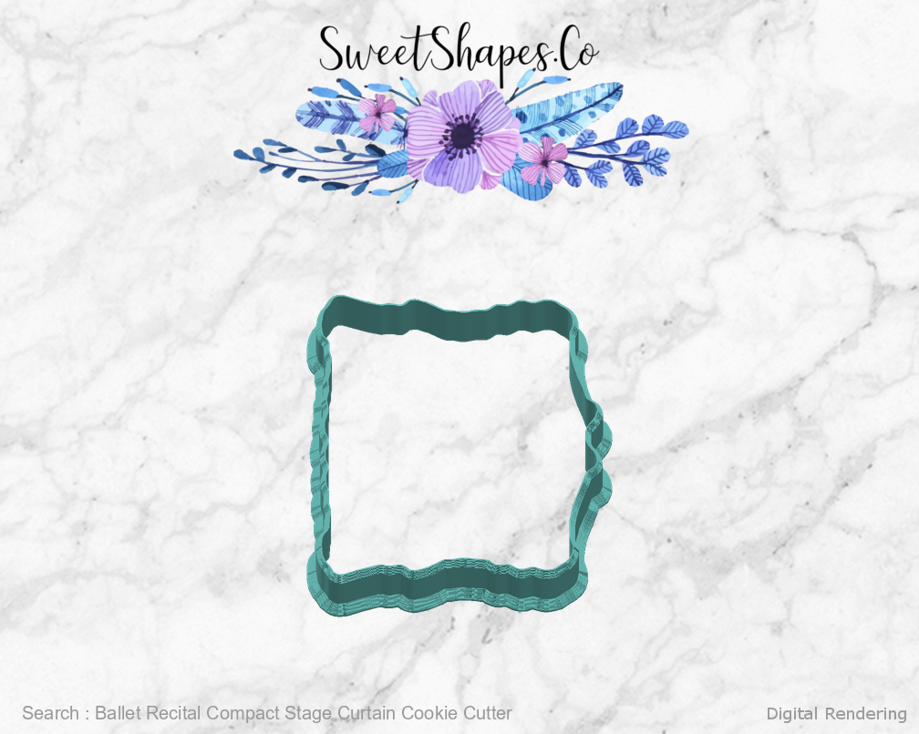 Ballet Recital Compact Stage Curtain Cookie Cutter — right view