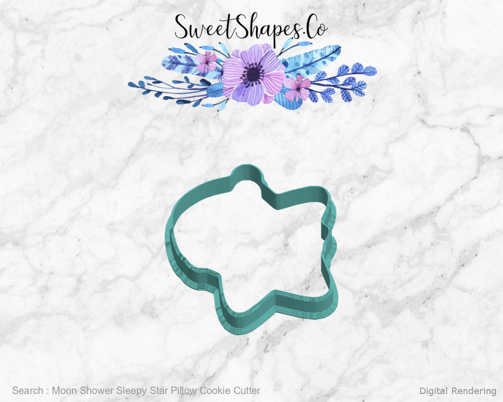 Moon Shower Sleepy Star Pillow Cookie Cutter — left view