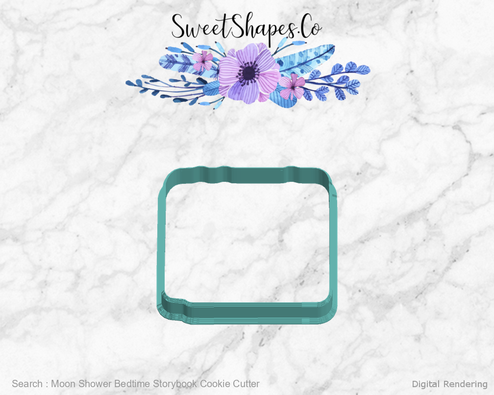 Moon Shower Bedtime Storybook Cookie Cutter — left view