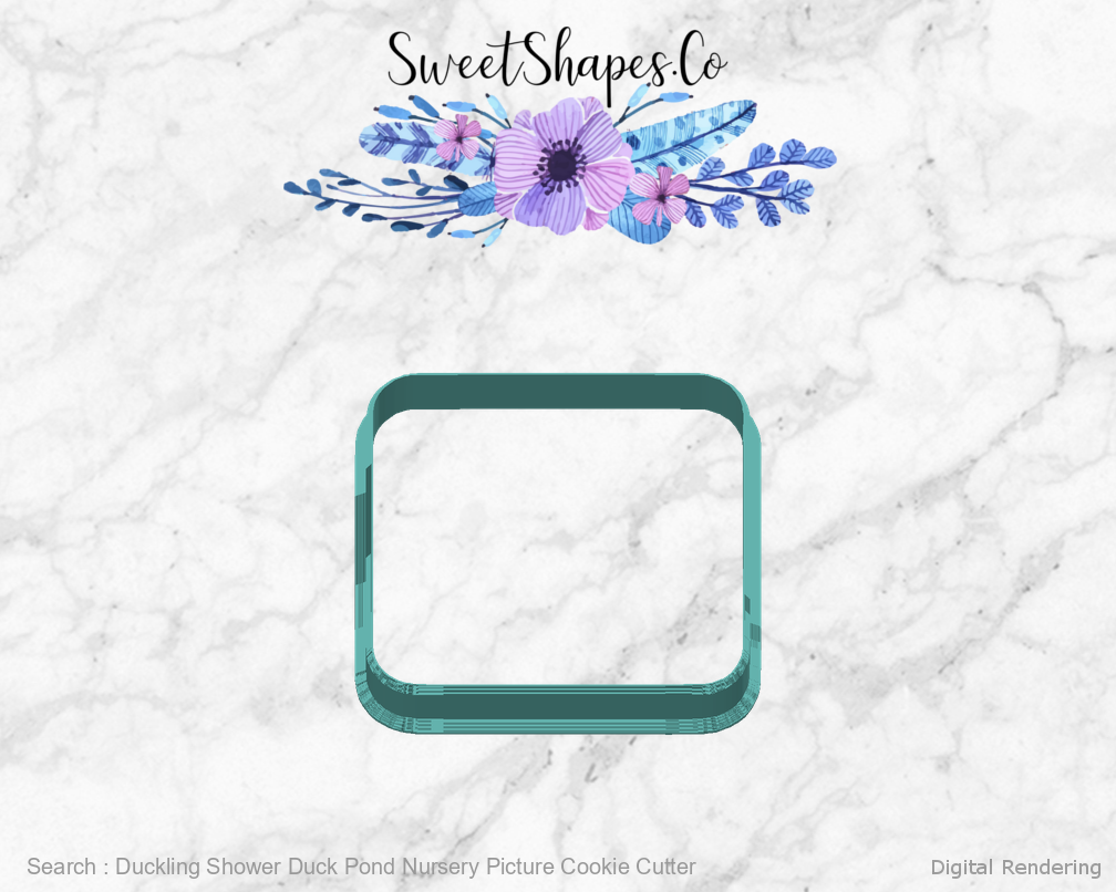 Duckling Shower Duck Pond Nursery Picture Cookie Cutter — back view