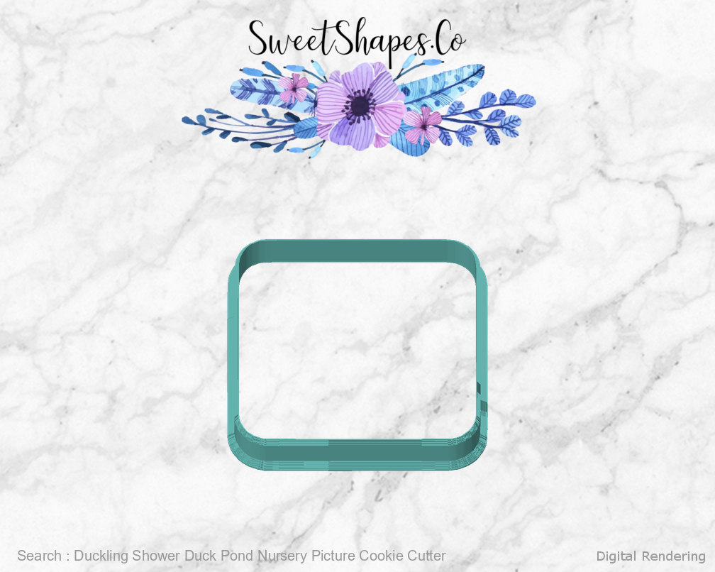 Duckling Shower Duck Pond Nursery Picture Cookie Cutter — front view