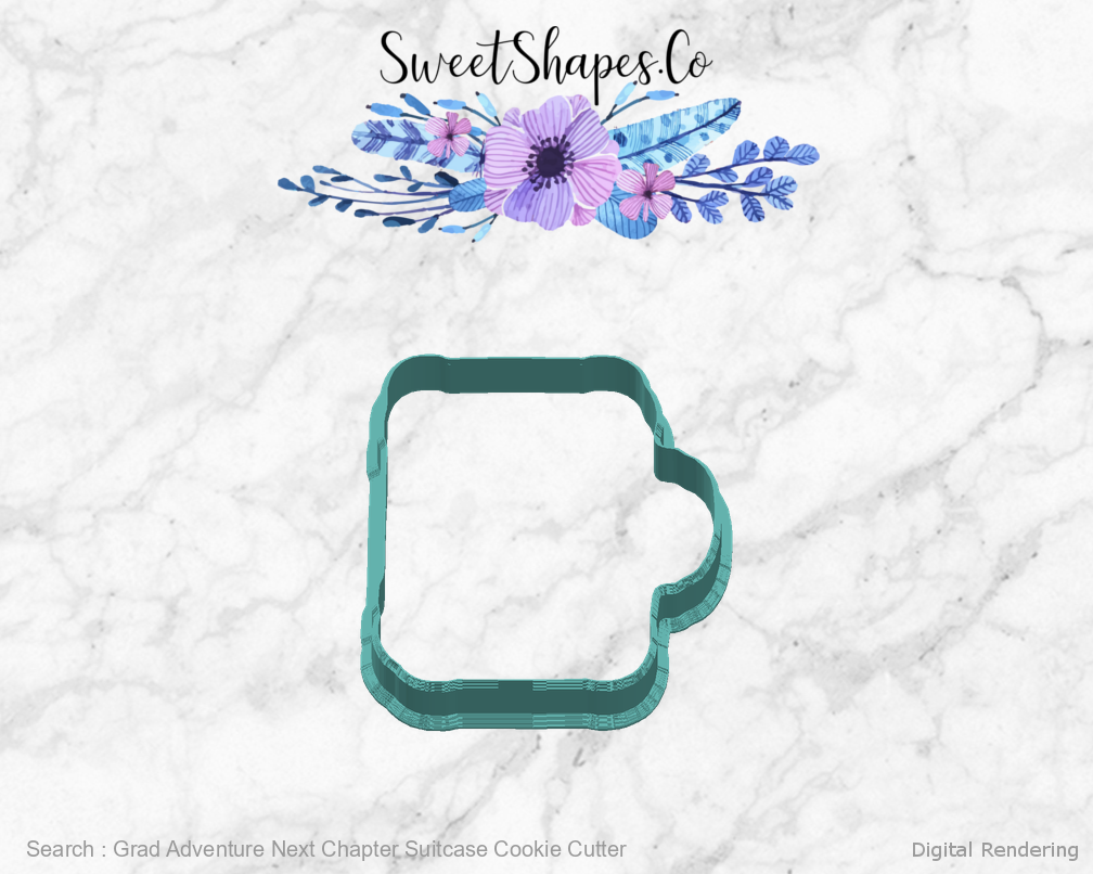 Grad Adventure Next Chapter Suitcase Cookie Cutter — right view