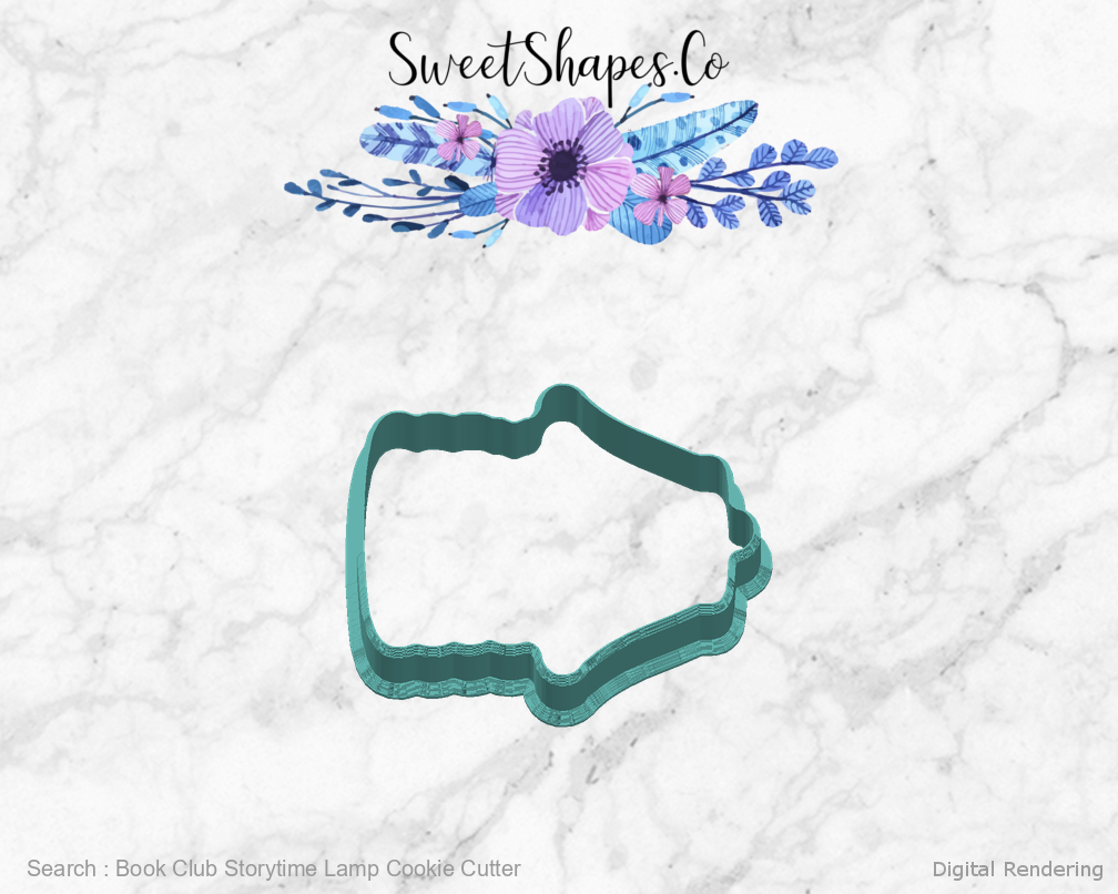 Book Club Storytime Lamp Cookie Cutter — right view