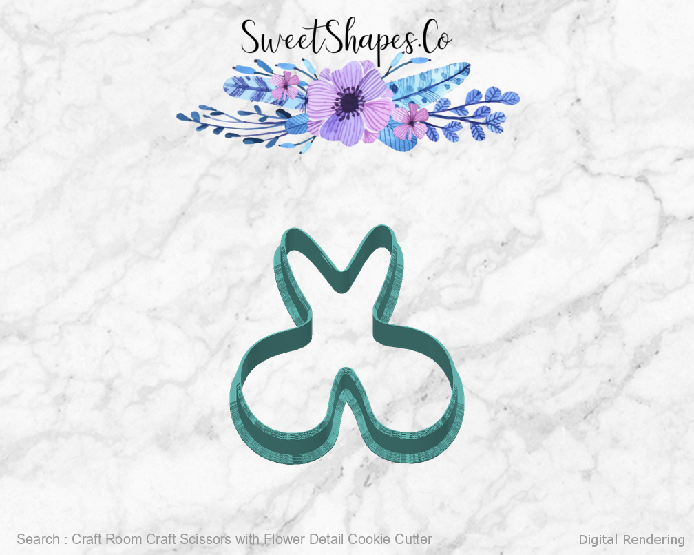 Craft Room Craft Scissors with Flower Detail Cookie Cutter — back view