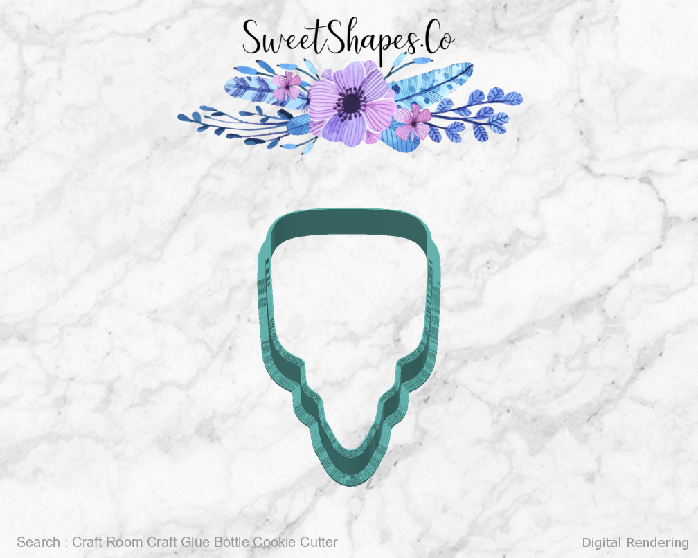 Craft Room Craft Glue Bottle Cookie Cutter — back view