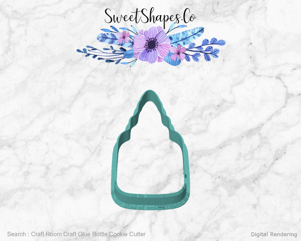 Craft Room Craft Glue Bottle Cookie Cutter — front view
