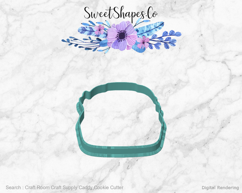 Craft Room Craft Supply Caddy Cookie Cutter — front view