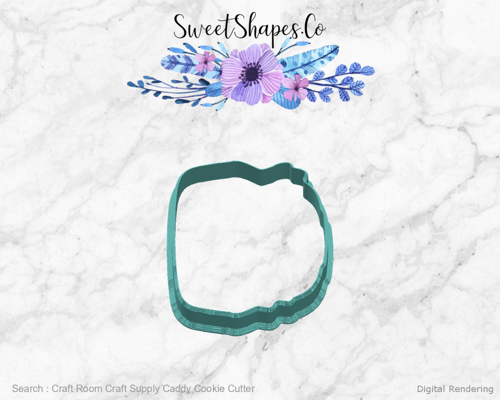 Craft Room Craft Supply Caddy Cookie Cutter — right view