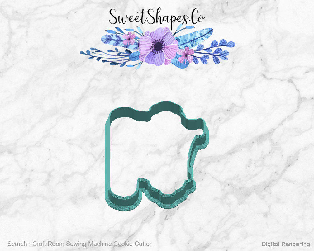 Craft Room Sewing Machine Cookie Cutter — right view