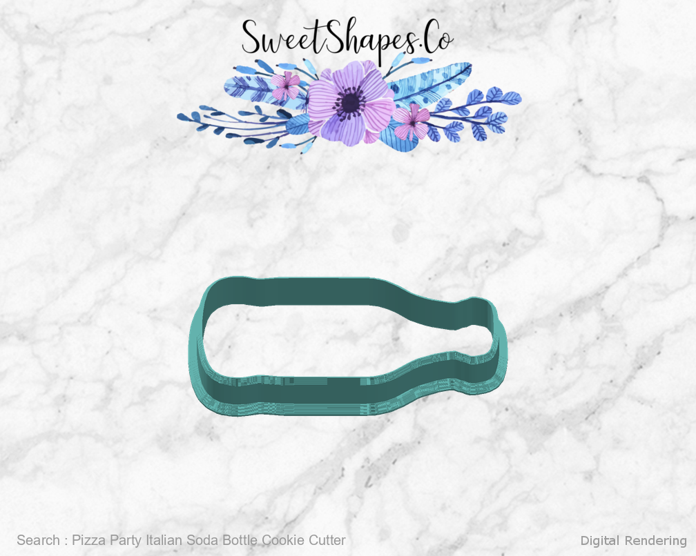 Pizza Party Italian Soda Bottle Cookie Cutter — right view