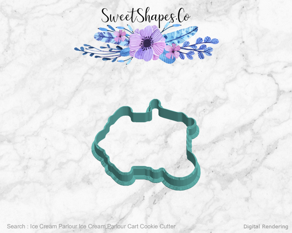 Ice Cream Parlour Ice Cream Parlour Cart Cookie Cutter — left view