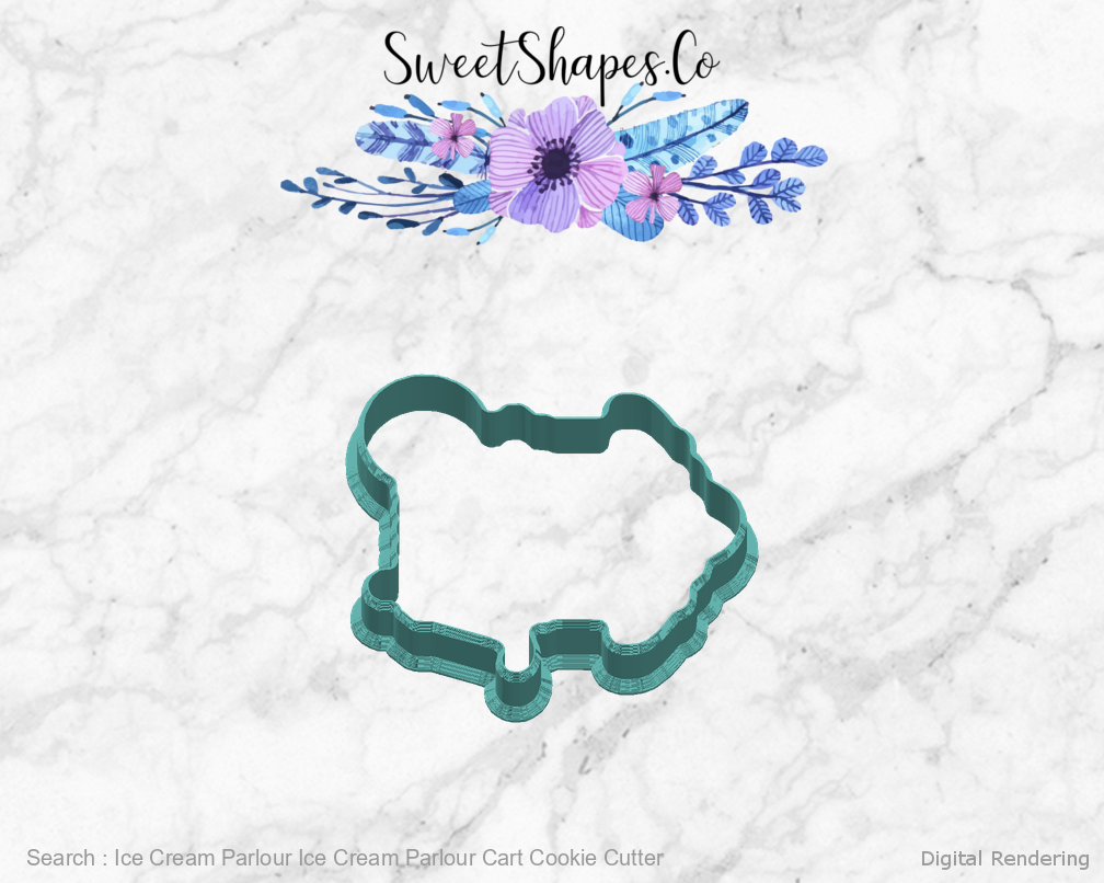 Ice Cream Parlour Ice Cream Parlour Cart Cookie Cutter — right view