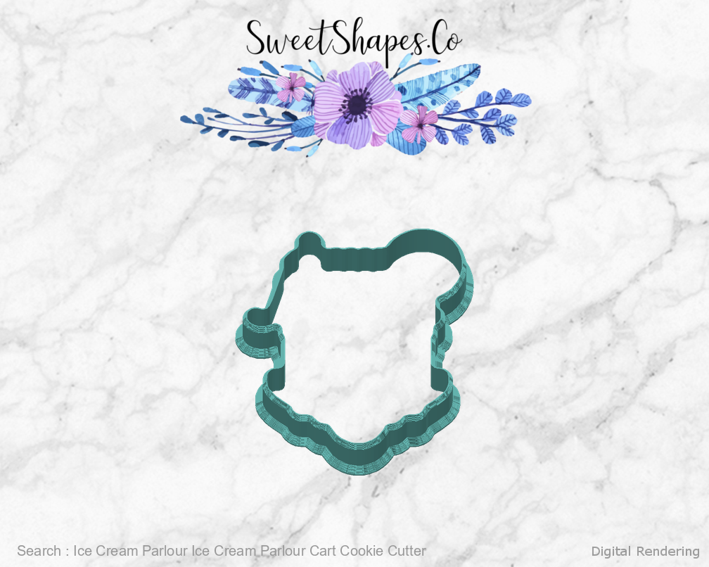 Ice Cream Parlour Ice Cream Parlour Cart Cookie Cutter — back view