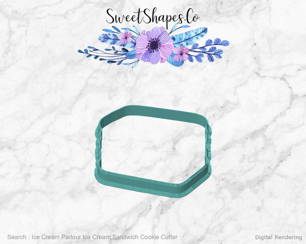 Ice Cream Parlour Ice Cream Sandwich Cookie Cutter — front view