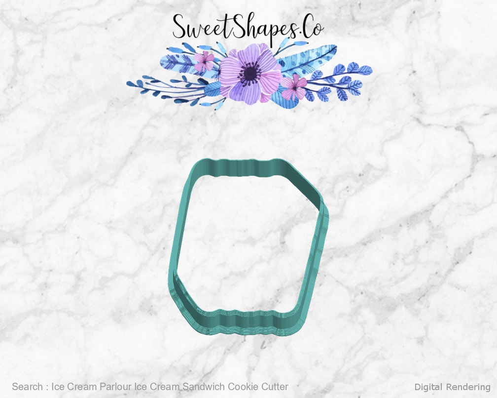 Ice Cream Parlour Ice Cream Sandwich Cookie Cutter — left view